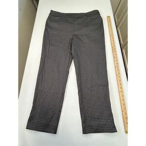 Chico's Geometric Print Stretch Pants Women's Size 3R Black White